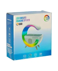 Boxa inteligenta multifunctionala G500, incarcare wireless, ceas, led, 16.5×16×6cm Engros