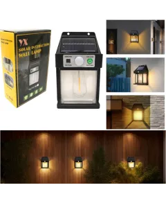 Соларен LED аплик със сензор за движение 16x10см, с една крушка, 777-1W на едро