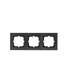 Rama pentru priza tripla KARELL EXEN, negru / 200-140000-103 Engros