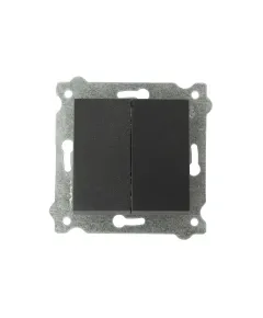 Intrerupator dublu 10A, 250V EXEN negru / 290-001402-202 Engros
