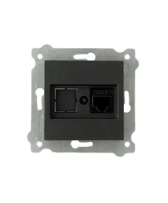Priza pentru internet incastrata, cat 6 EXEN negru / 290-001403-253 Engros