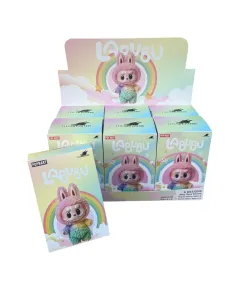 LABUBU Комплект фигурки на чудовищата Rainbow, 6 броя, запечатани кутии за показване
